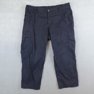 Duluth Trading Pants Dry On The Fly Womens 14 Black Cargo Pant Hiking Capri